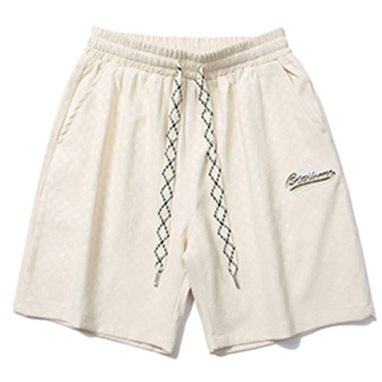 1984® - Plaid Embroidered Letters Shorts