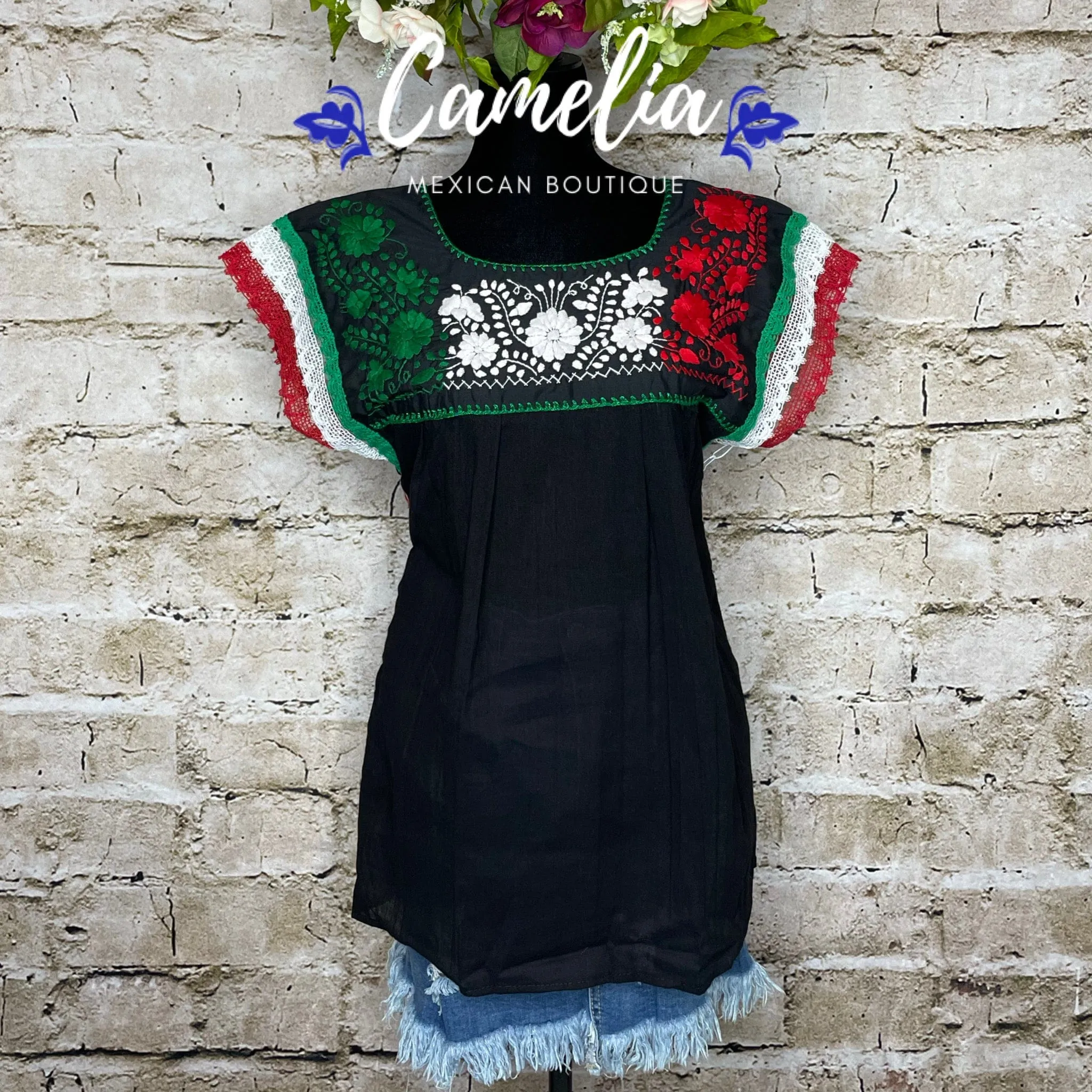 Boho Peasant VIVA MEXICO Mexican Blouse