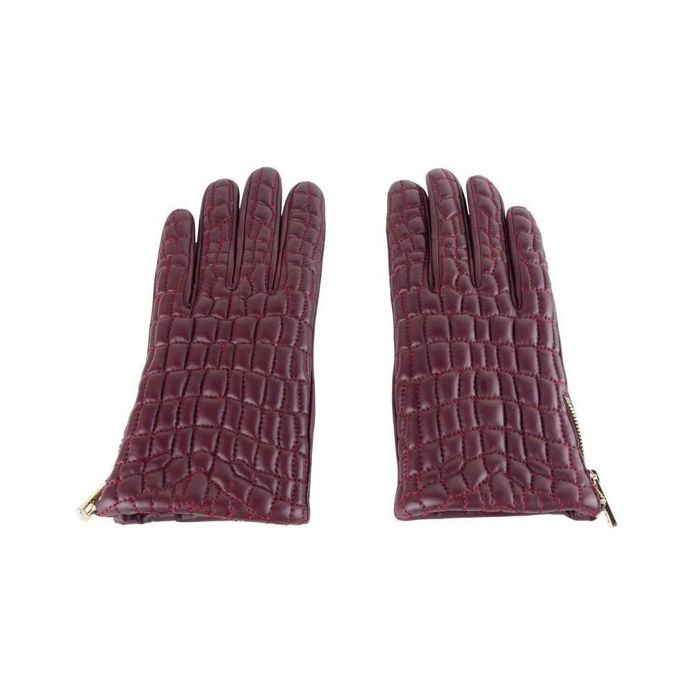 Cavalli Class Red Lambskin Women Glove