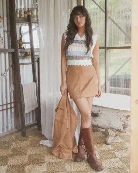 Dallas Suede Skirt - Tan