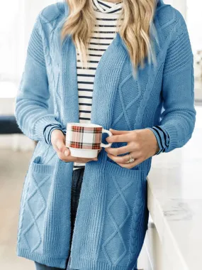 Diamond Pattern Knit Coat