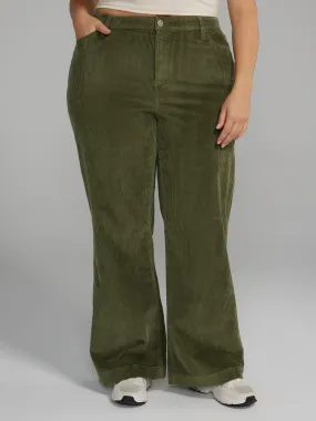 High Rise Wide Leg Corduroy Pants