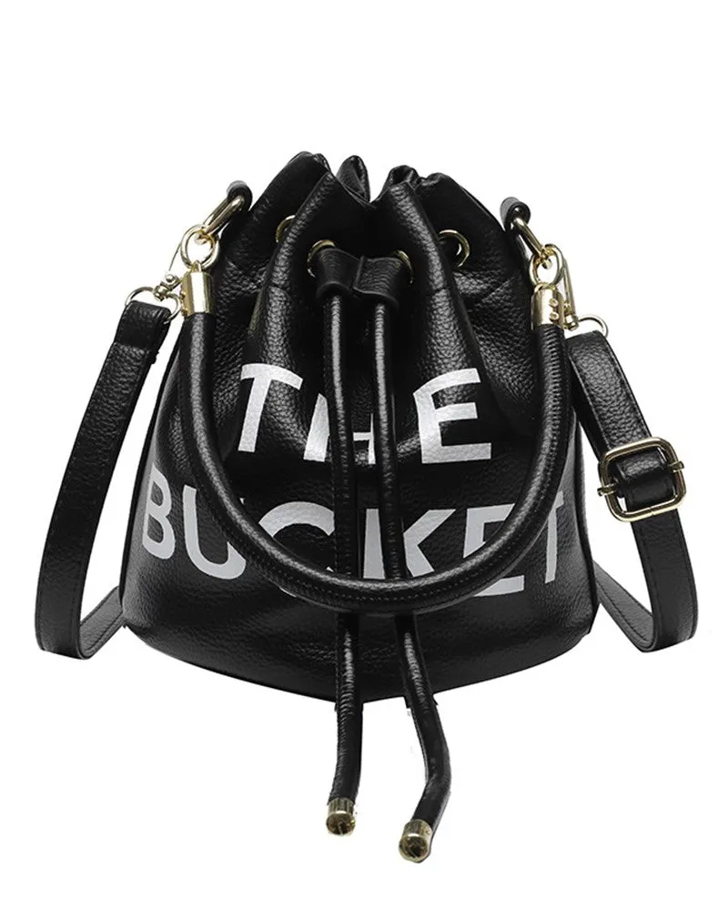 Its All In The Leather Bucket Bag