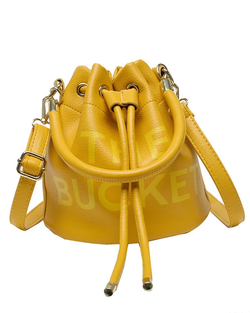 Its All In The Leather Bucket Bag