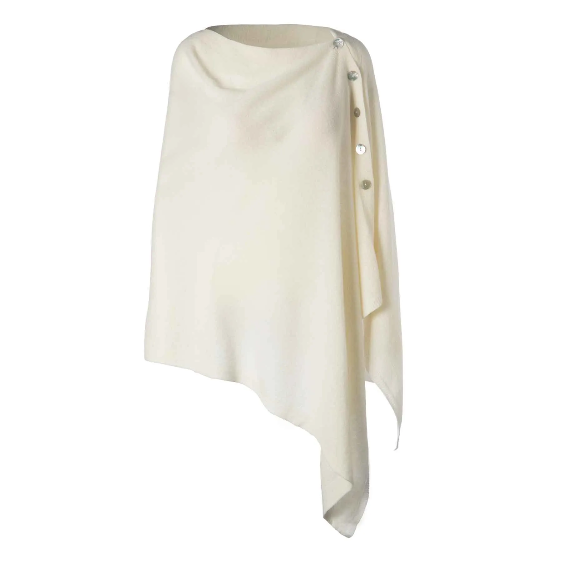 Lambswool Poncho- Cream