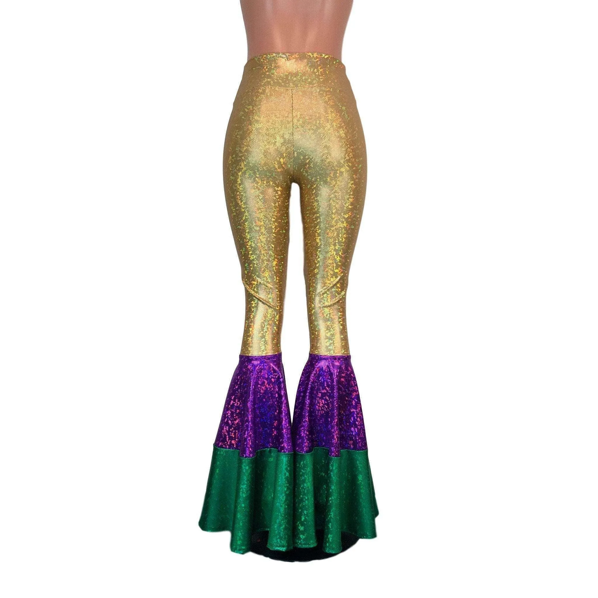 Mardi Gras Bell Bottoms -  Tiered Flare Pants - Choose your Rise