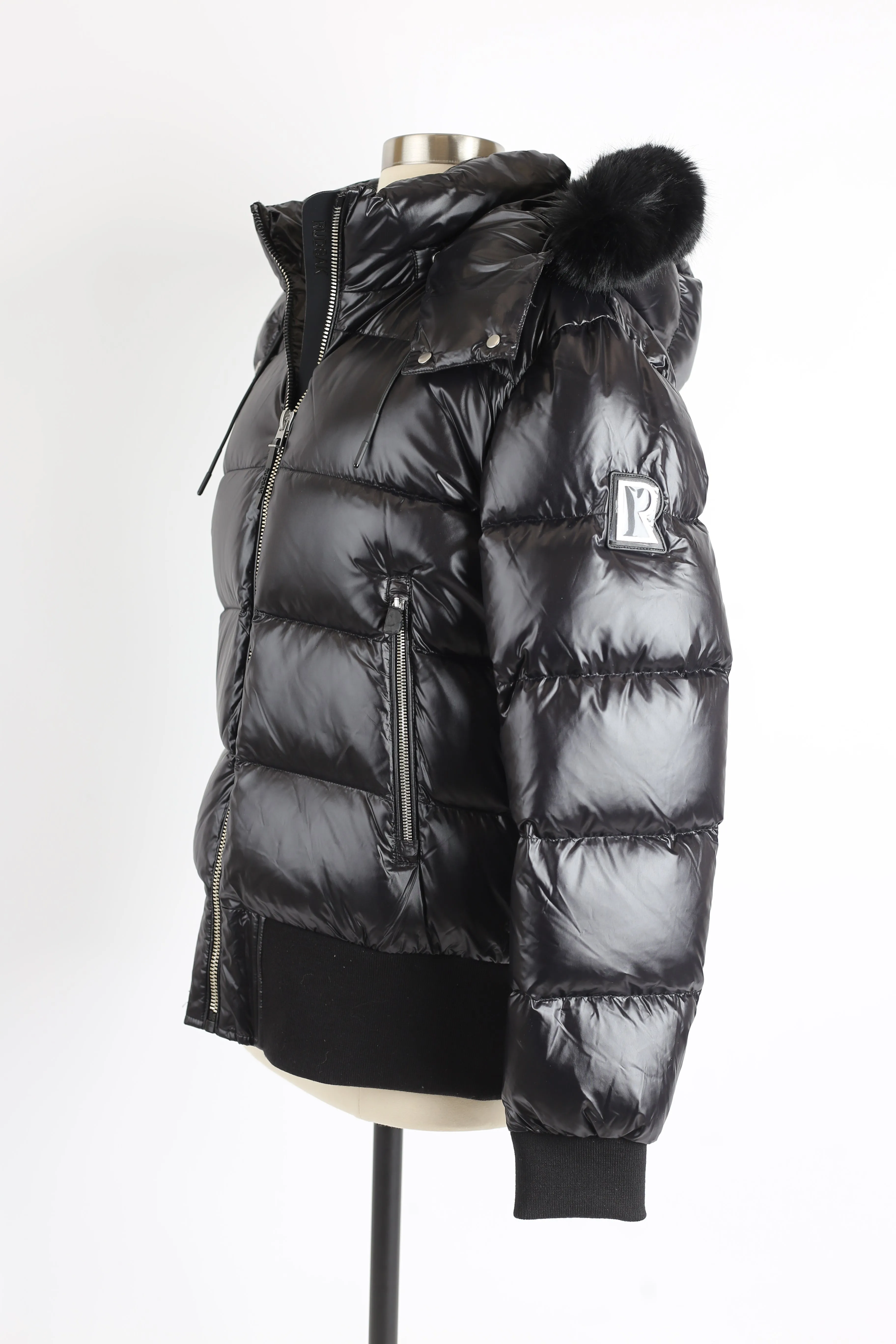 Maude S Down Bomber Jacket W/ Fur Hood