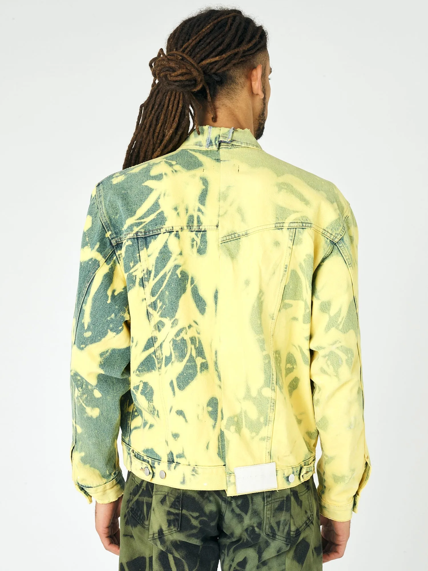 Men's Classic Denim Jacket Bleach Yellow