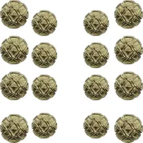 Metallic Maze Design Metal Buttons