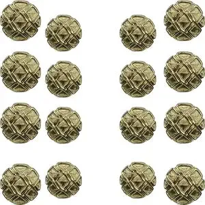 Metallic Maze Design Metal Buttons