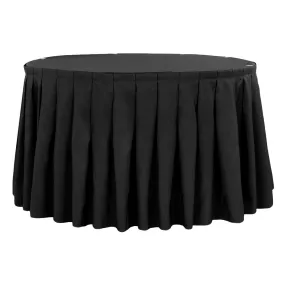 Polyester 17ft Table Skirt - Black