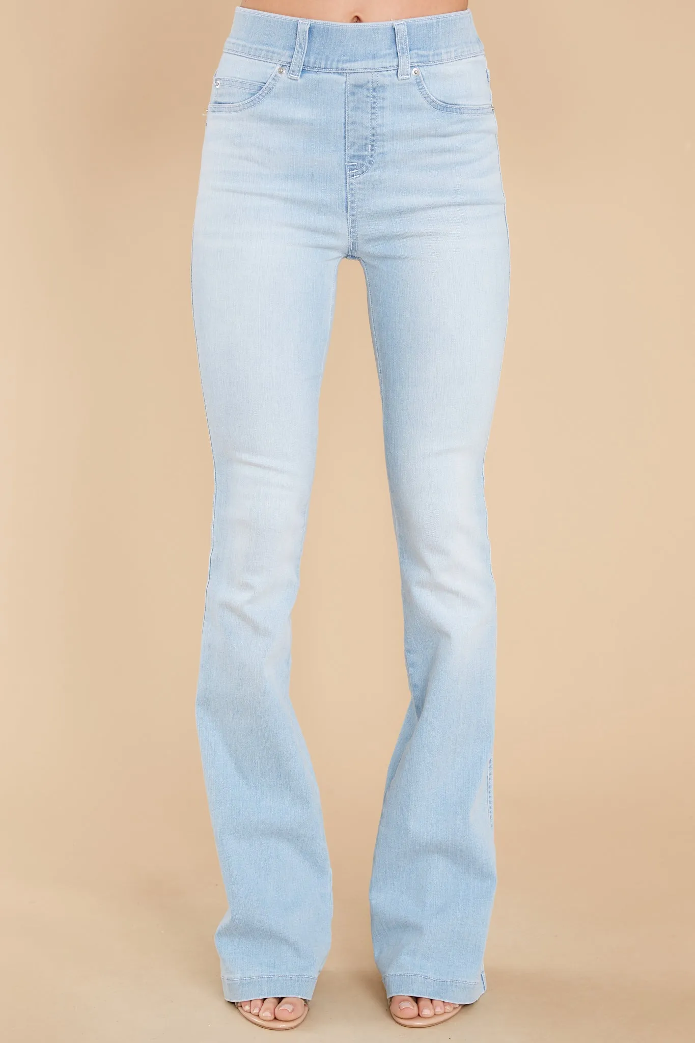 Retro Light Wash Flare Jeans