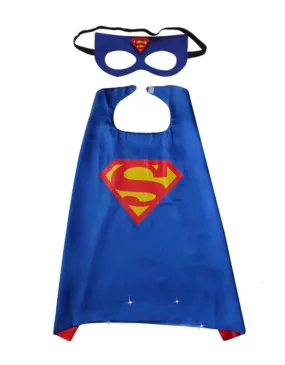 Superhero Cape and Mask - Superman Blue