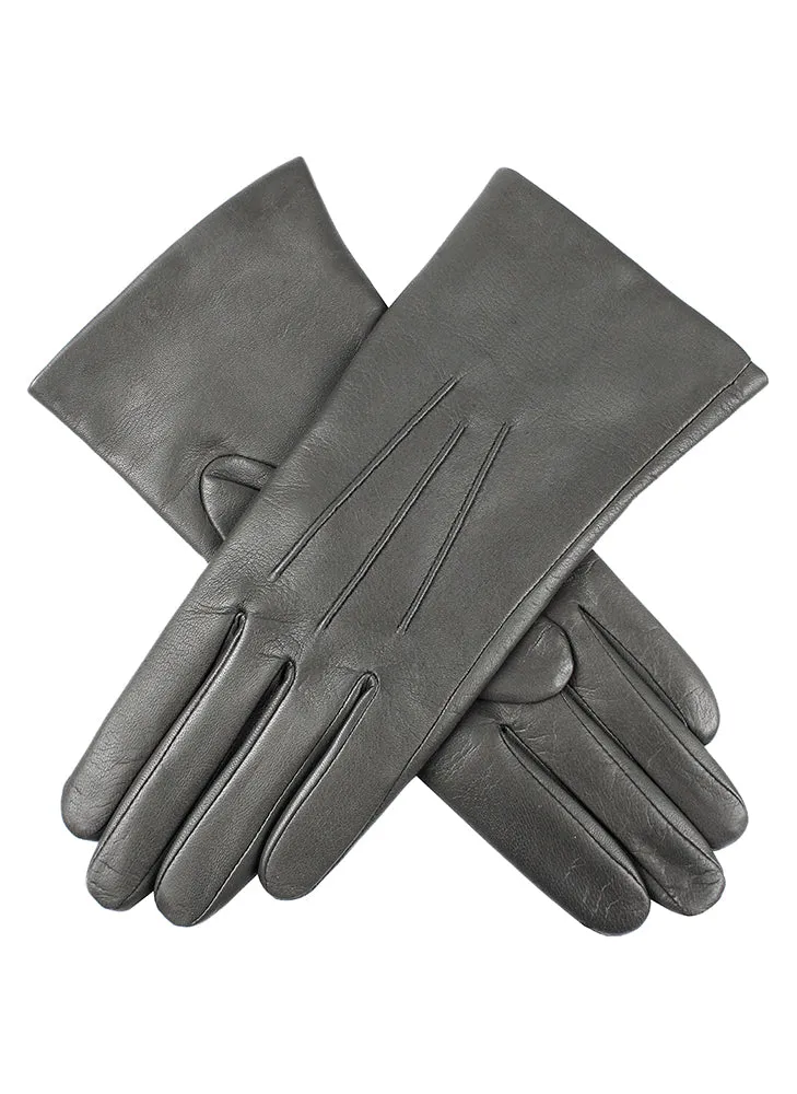 Women's Three-Point Cashmere-Lined Leather Gloves